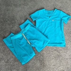 Small Figs Scrub Set - Turquoise